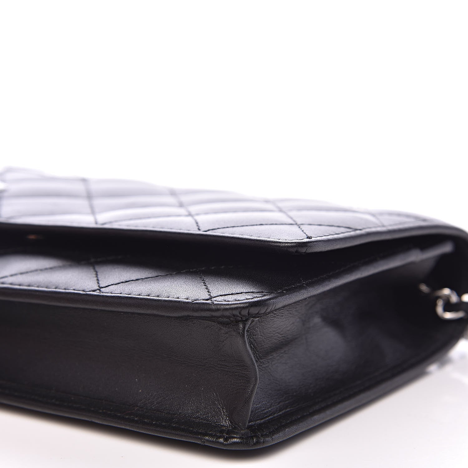 Chanel Calfskin Quilted Cambon Wallet On Chain WOC Black 10 of 13