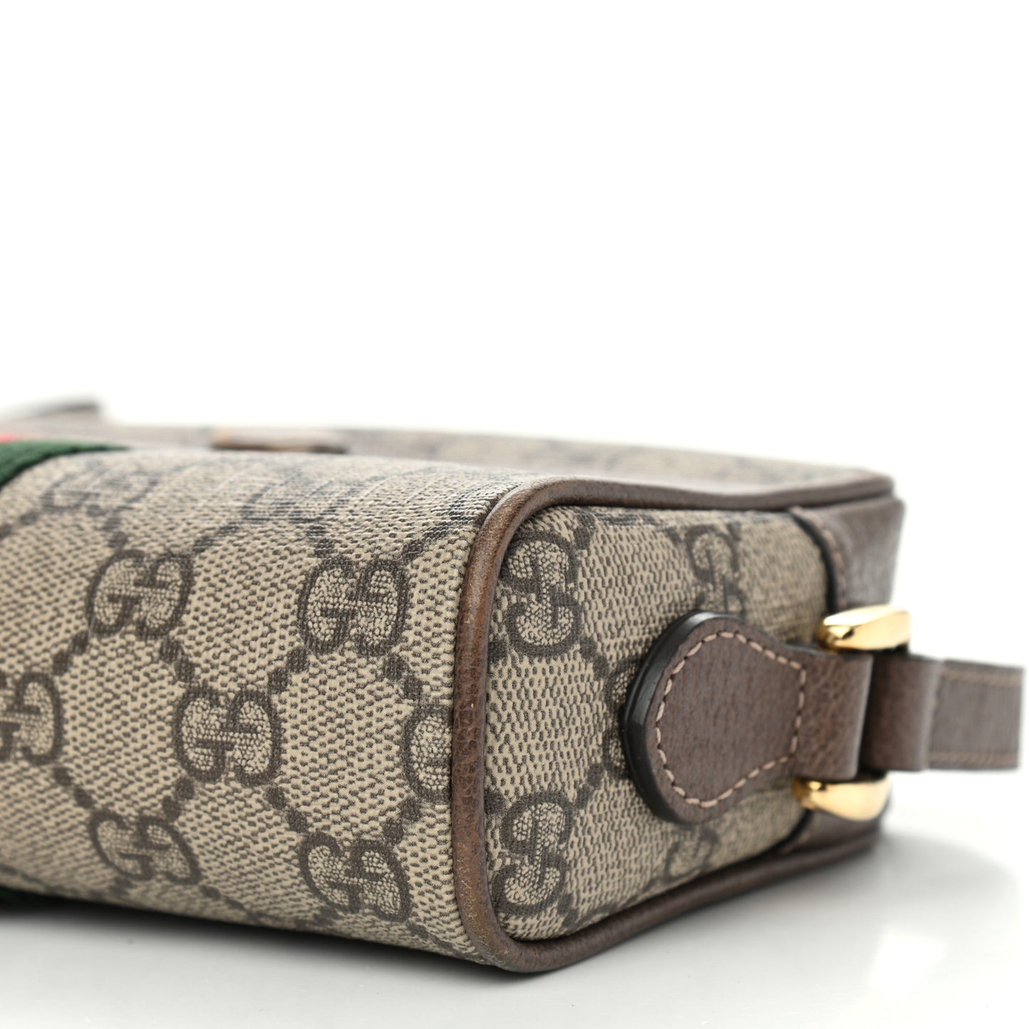 GG Supreme Monogram Web Mini Ophidia Shoulder Bag Brown