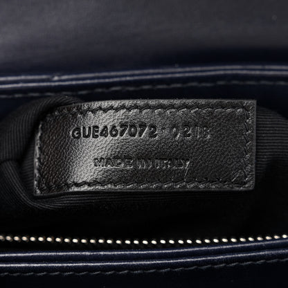 Saint Laurent Calfskin Y Quilted Monogram Toy Loulou Chain Satchel Medium Blue 7 of 13