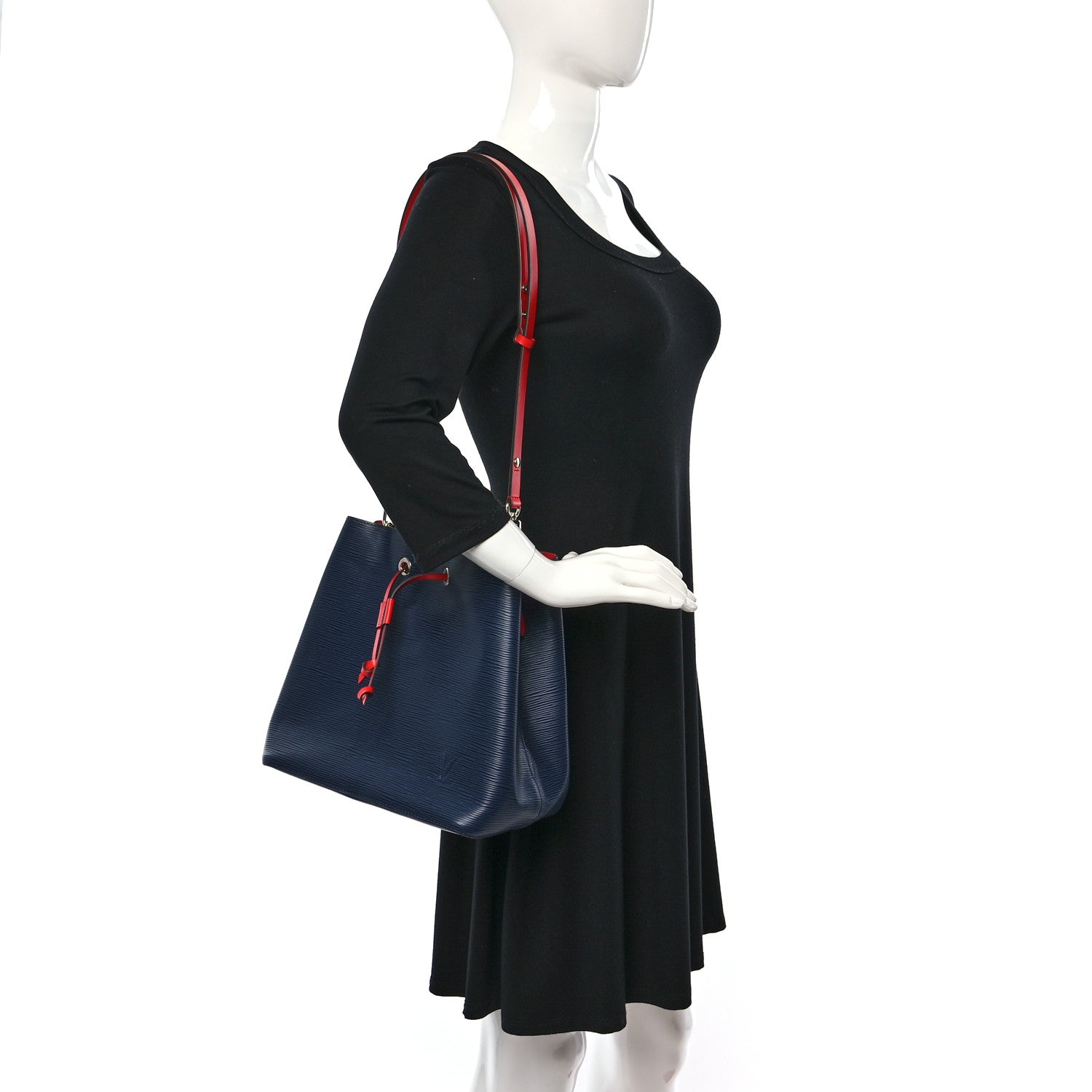 Louis Vuitton Epi Neonoe Indigo Coquelicot 2 of 8