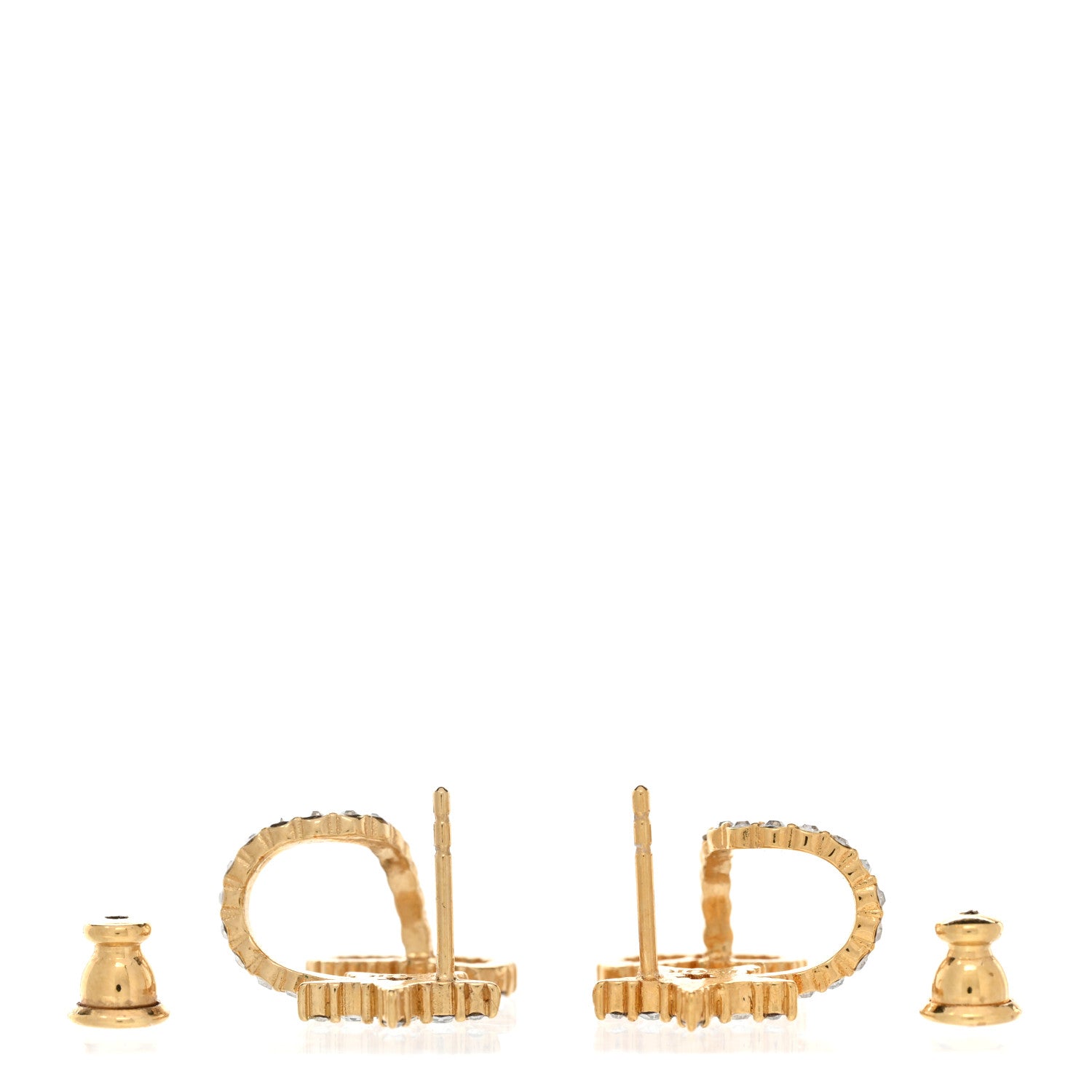 Christian Dior Pearl Clair D Lune Wrap Around Earrings Gold 3 of 4