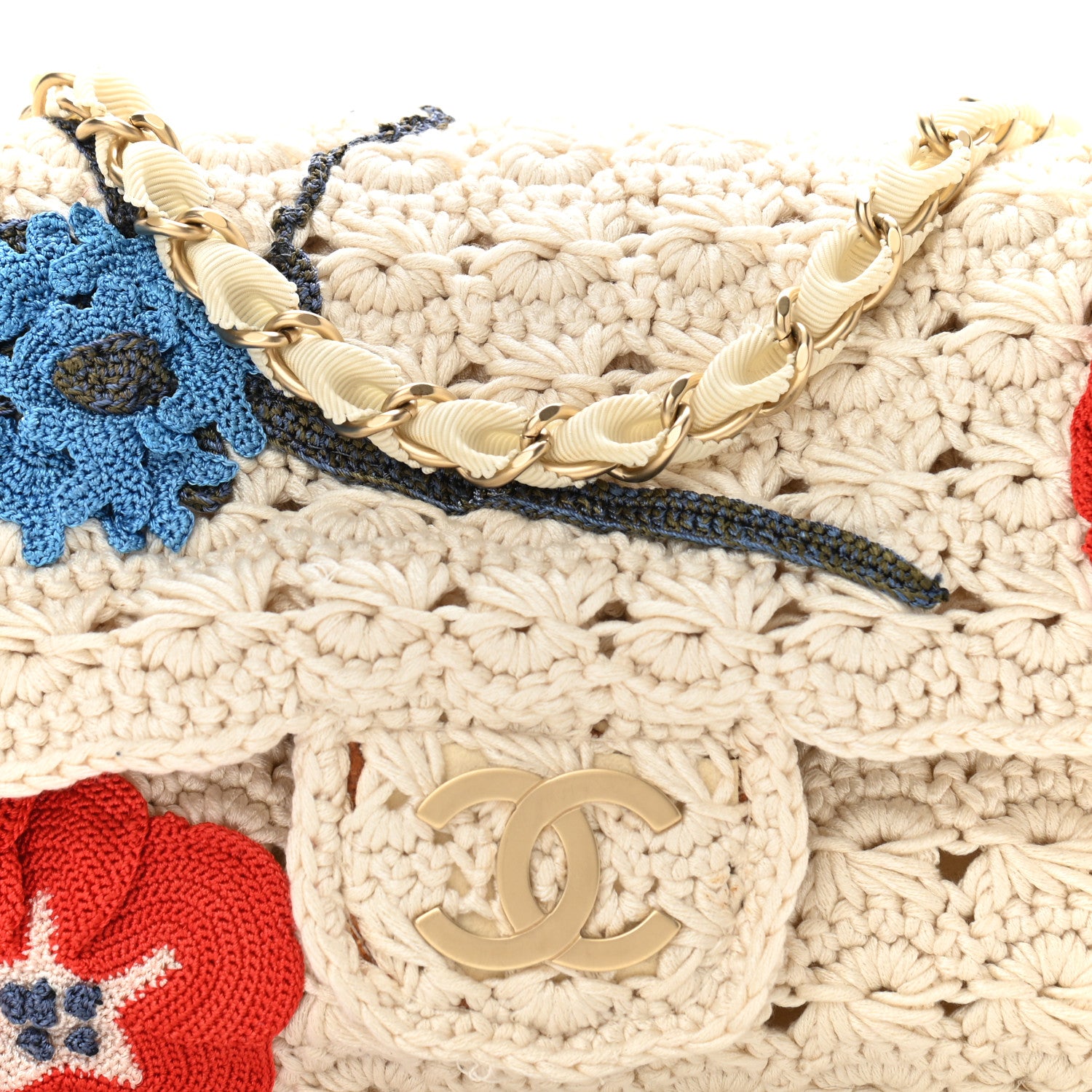 Chanel Crochet Camellia Small Flap Ivory 8 of 10