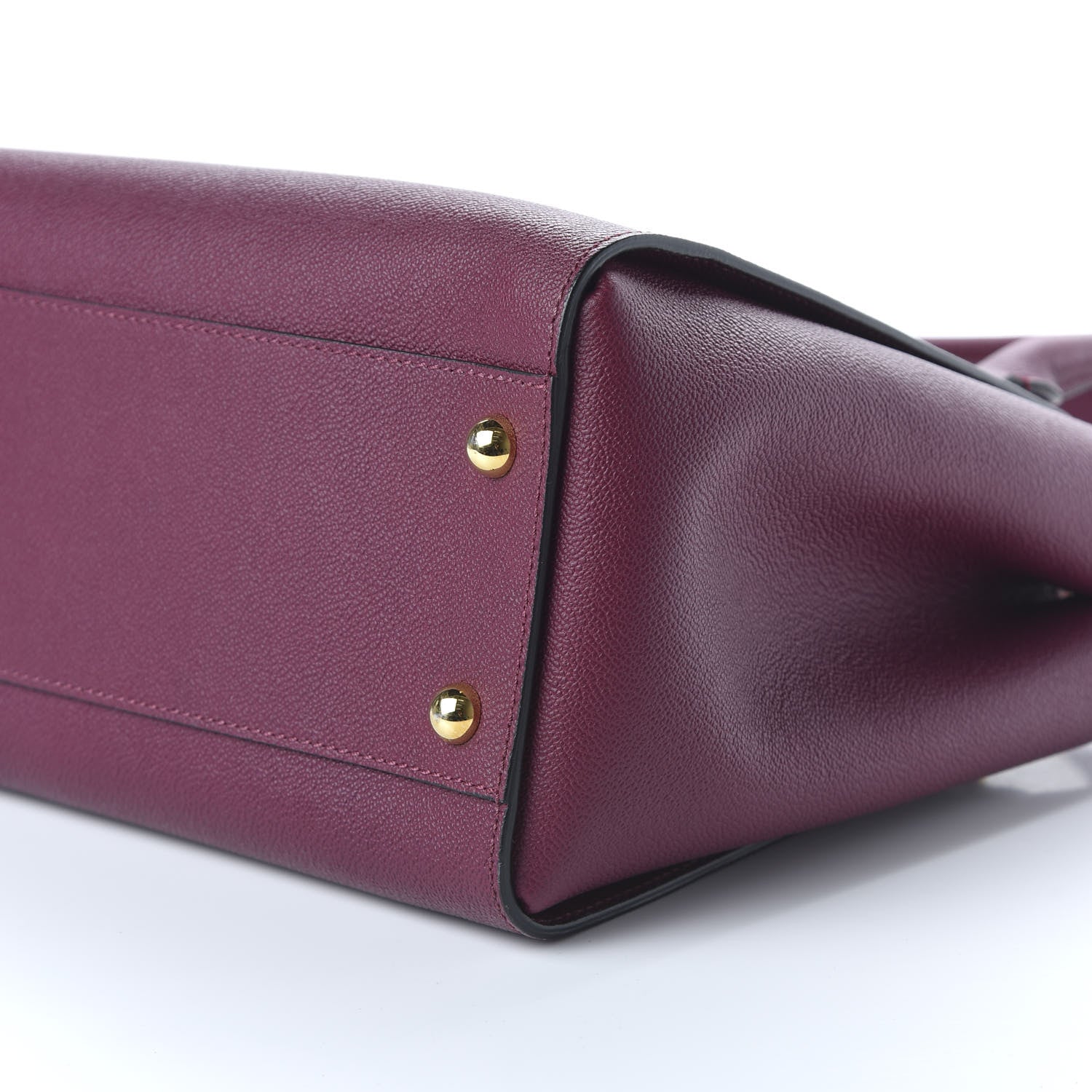 Burberry Soft Grain Medium Buckle Tote Dark Plum 7 of 9