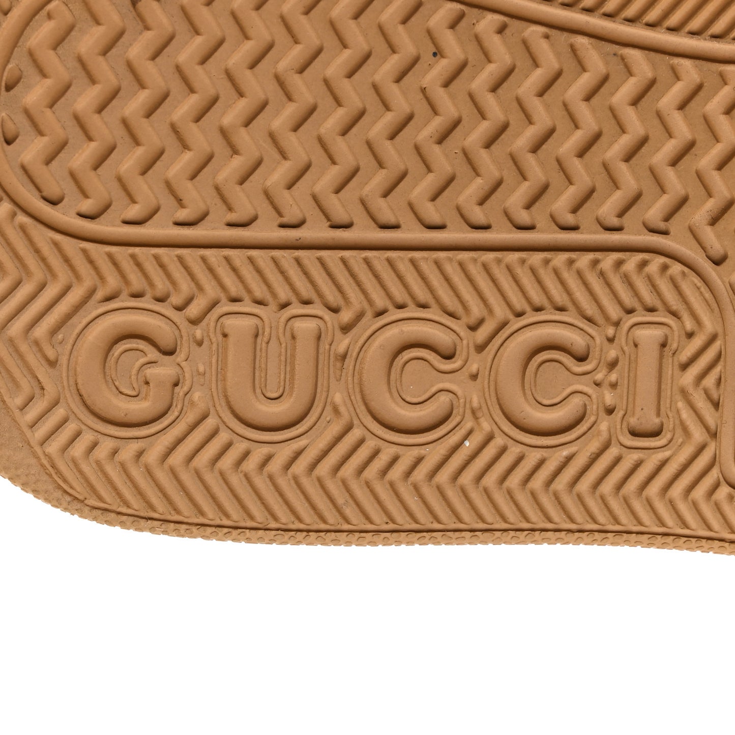 Calfskin GG Monogram Womens Platform 55mm Sneakers 37.5 Hezelnut Beige Ebony Mystic White