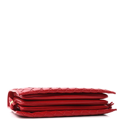 Bottega Veneta Nappa Intrecciato Trio Pouch On Strap Red 4 of 9