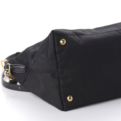 Prada Tessuto Nylon Saffiano Tote Black 6 of 11