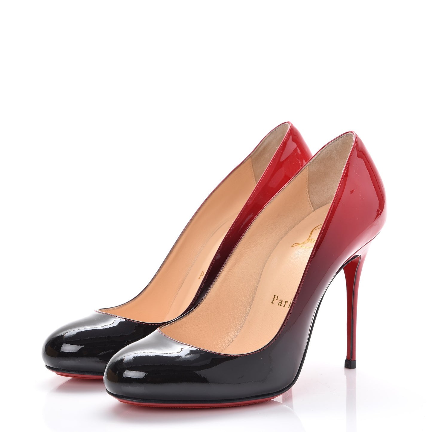 Patent Degrade Fifi 100 Pumps 35.5 Black Red