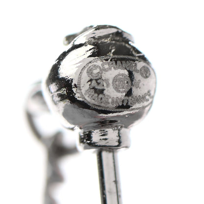 Chanel Baguette Crystal CC Drop Earrings Silver 4 of 5