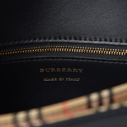 Burberry Soft Calfskin Link Flap Crossbody Black 8 of 9