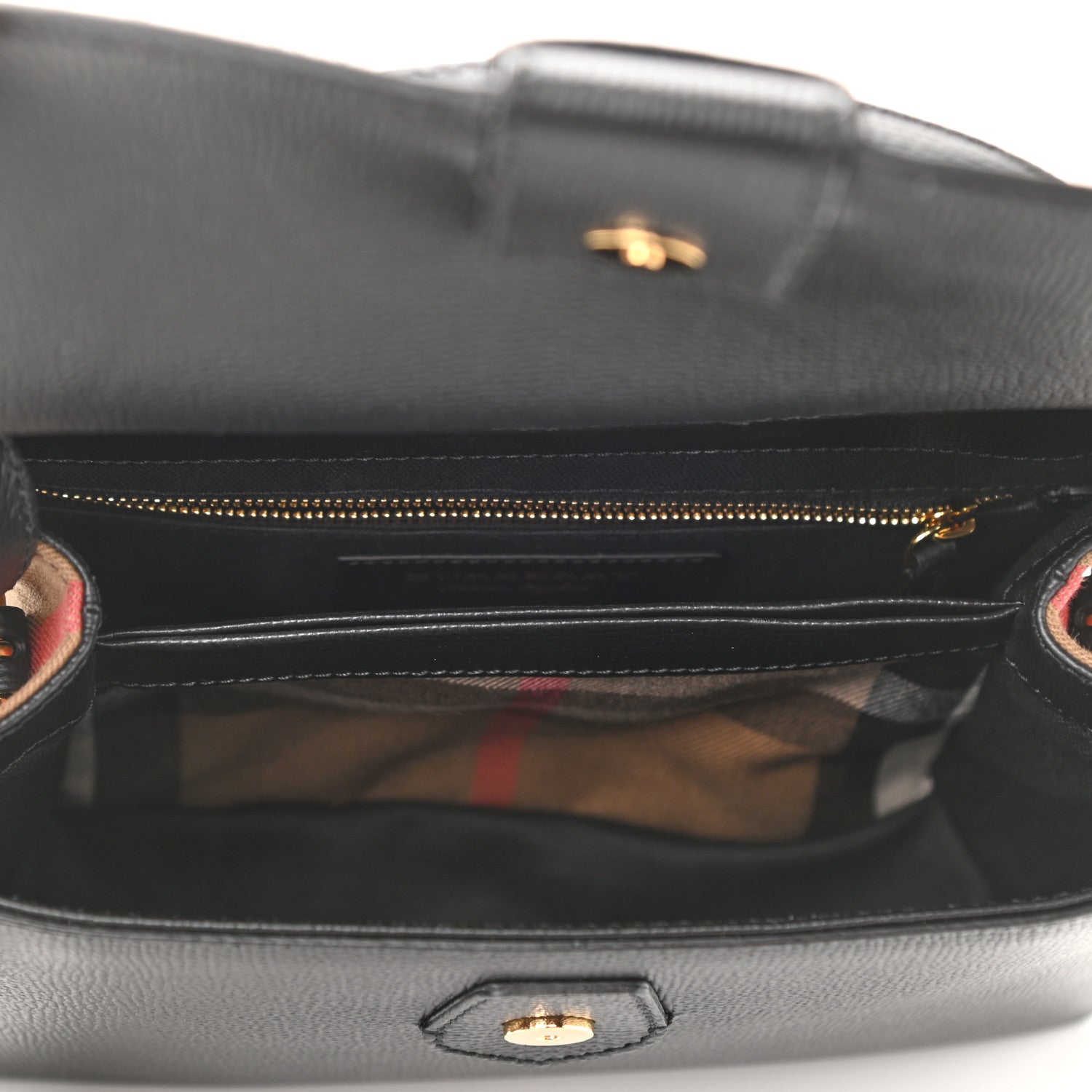 Burberry Derby Calfskin House Check Small Camberley Black 5 of 9