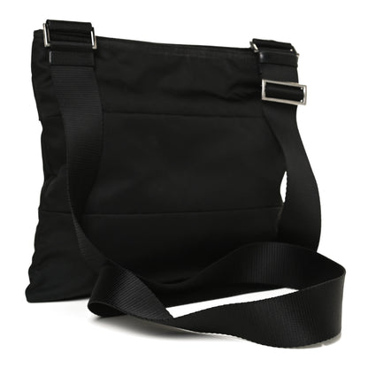 Prada Tessuto Nylon Saffiano Flat Messenger Bag Black 3 of 12