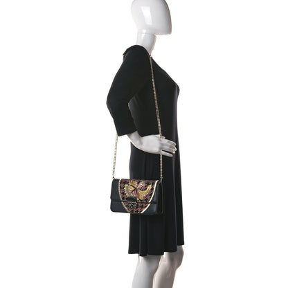 Christian Dior Lambskin Sequin Embroidered Miss Dior Promenade Flap Bag Black 2 of 12