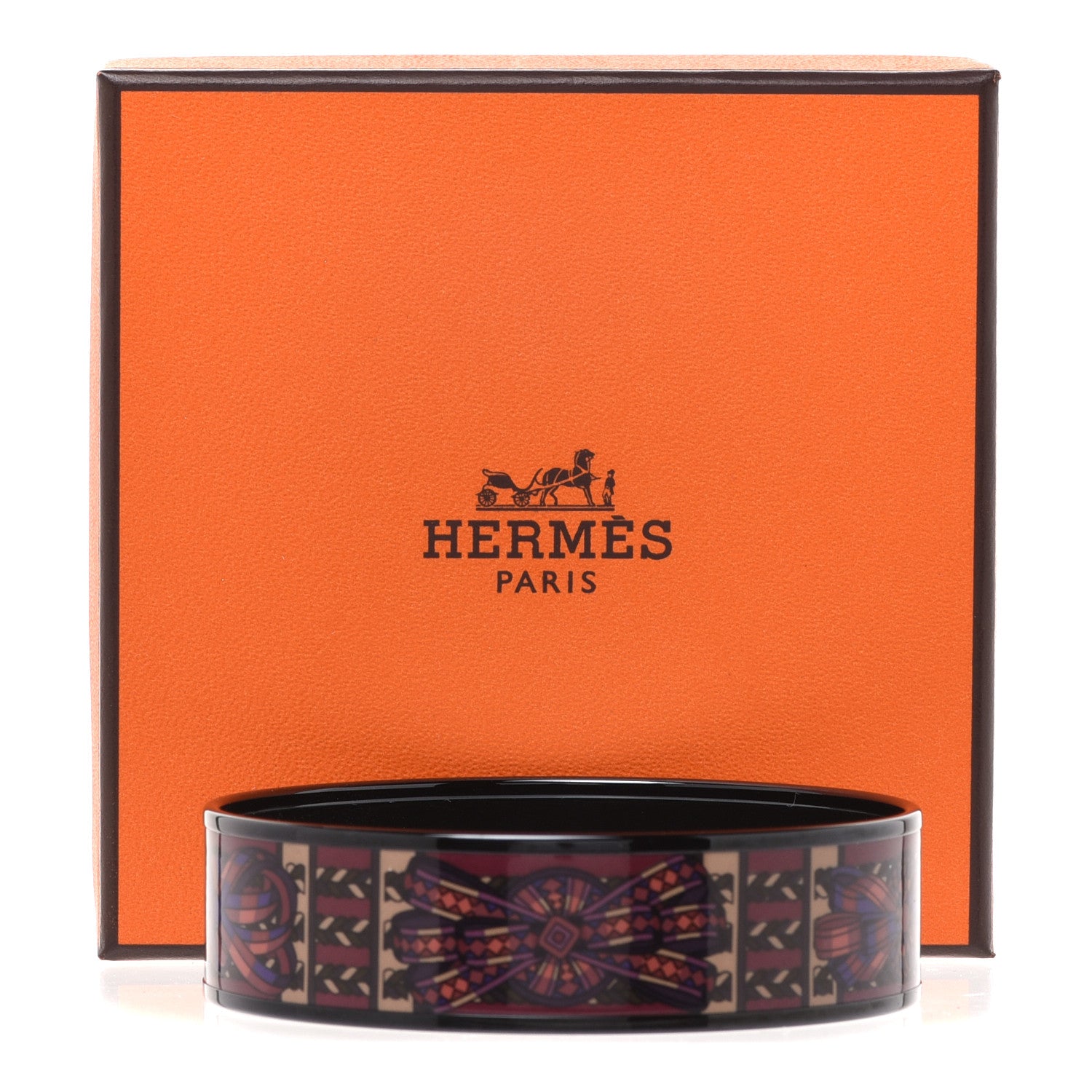 Hermes Enamel Printed Rubans de Cheval Wide Bracelet 70 Surteint 6 of 6