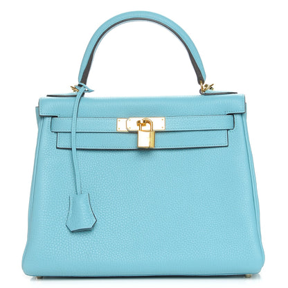 Hermes Taurillon Clemence Kelly Retourne 28 Bleu Saint Cyr 1 of 30