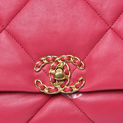 Chanel Goatskin Quilted Maxi 19 Flap Pink 9 of 10