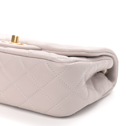 Chanel Lambskin Quilted Mini Rectangular Pearl Crush Flap Light Purple 9 of 9