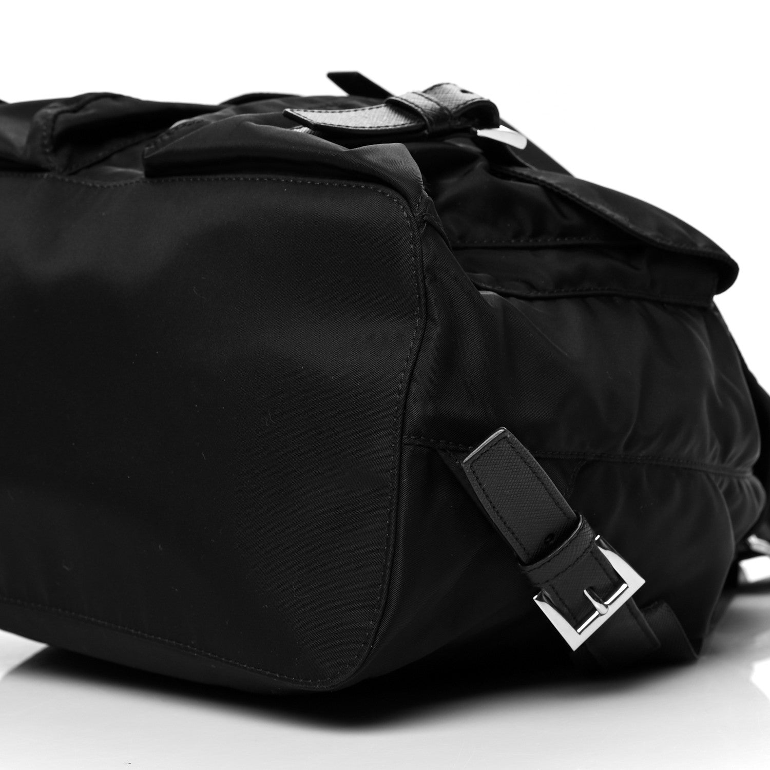 Prada Tessuto Nylon Saffiano Medium Backpack Black 8 of 8