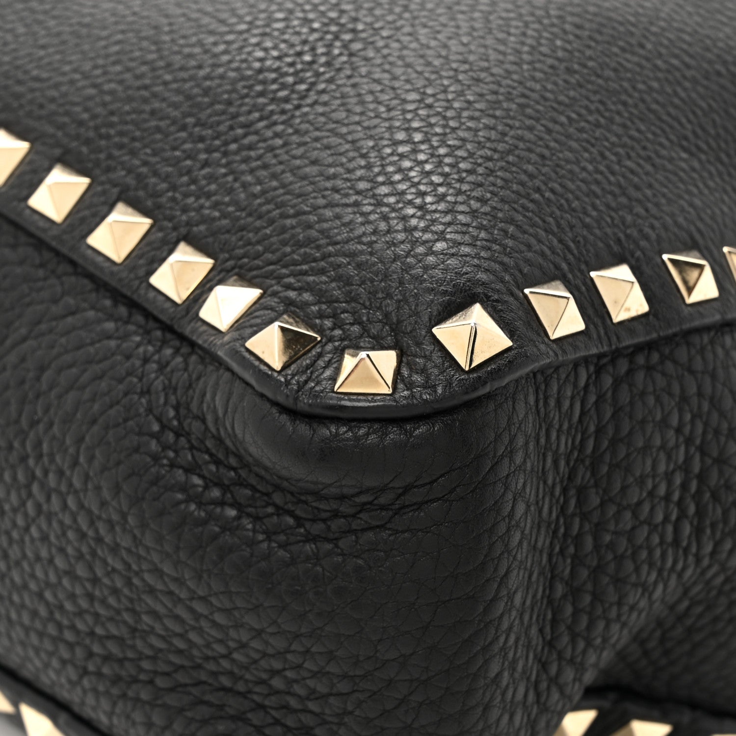Valentino Garavani Pebbled Calfskin Small Rockstud Flip-Lock Messenger Bag Black 12 of 12