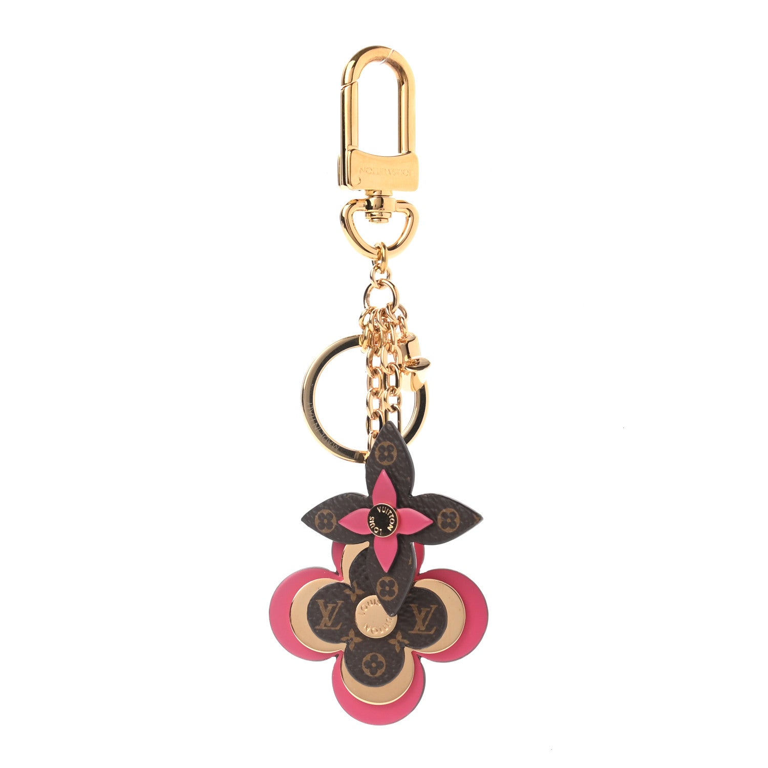 Louis Vuitton Monogram Blooming Flowers Bag Charm Key Holder Brown 1 of 3