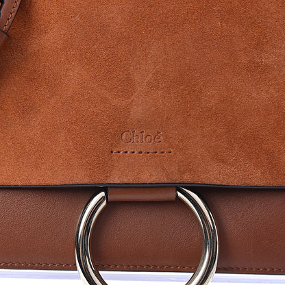 Chloe Suede Calfskin Small Faye Shoulder Bag Tobacco 8 of 11