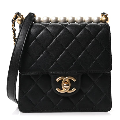 Chanel Lambskin Quilted Chic Pearls Flap Black 1 of 10