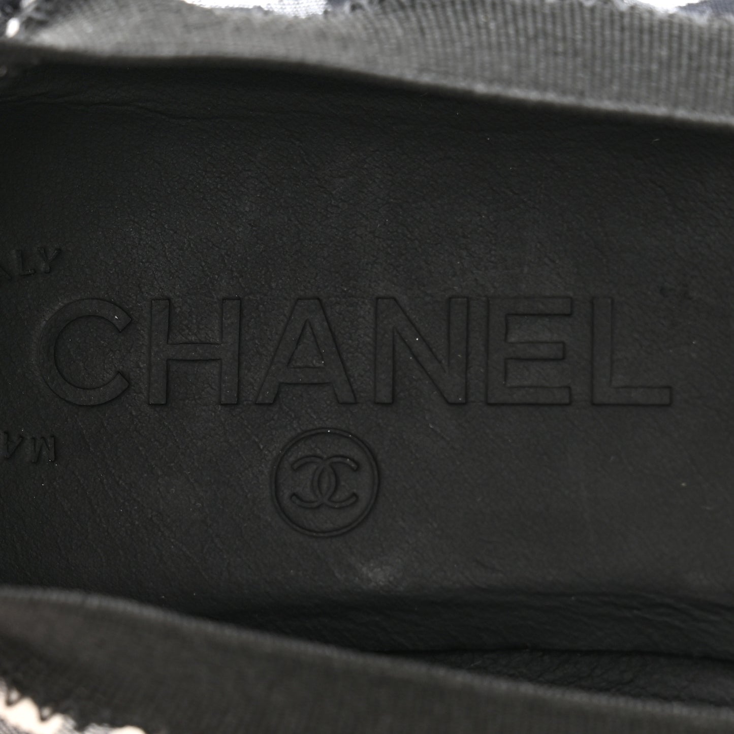 Fabric Checkered CC Elastic Cap Toe Ballerina Flats 39 Black White