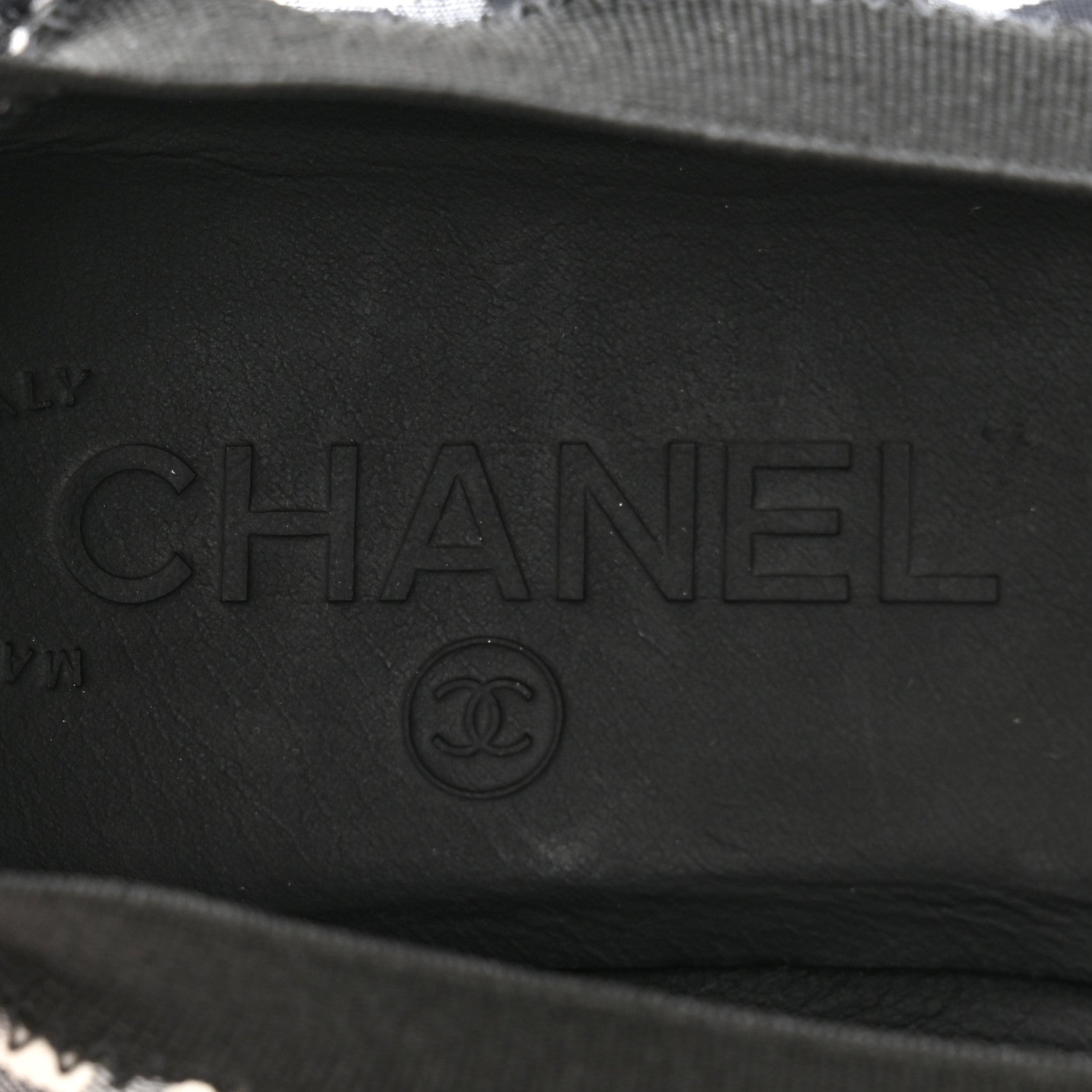 Chanel Fabric Checkered CC Elastic Cap Toe Ballerina Flats 39 Black White 6 of 11