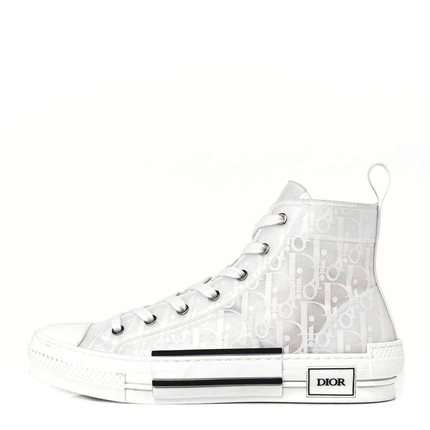 Technical Canvas Oblique Mens B23 High Top Sneakers 42 White