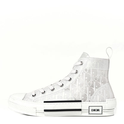 Christian Dior Technical Canvas Oblique Mens B23 High Top Sneakers 42 White 1 of 9