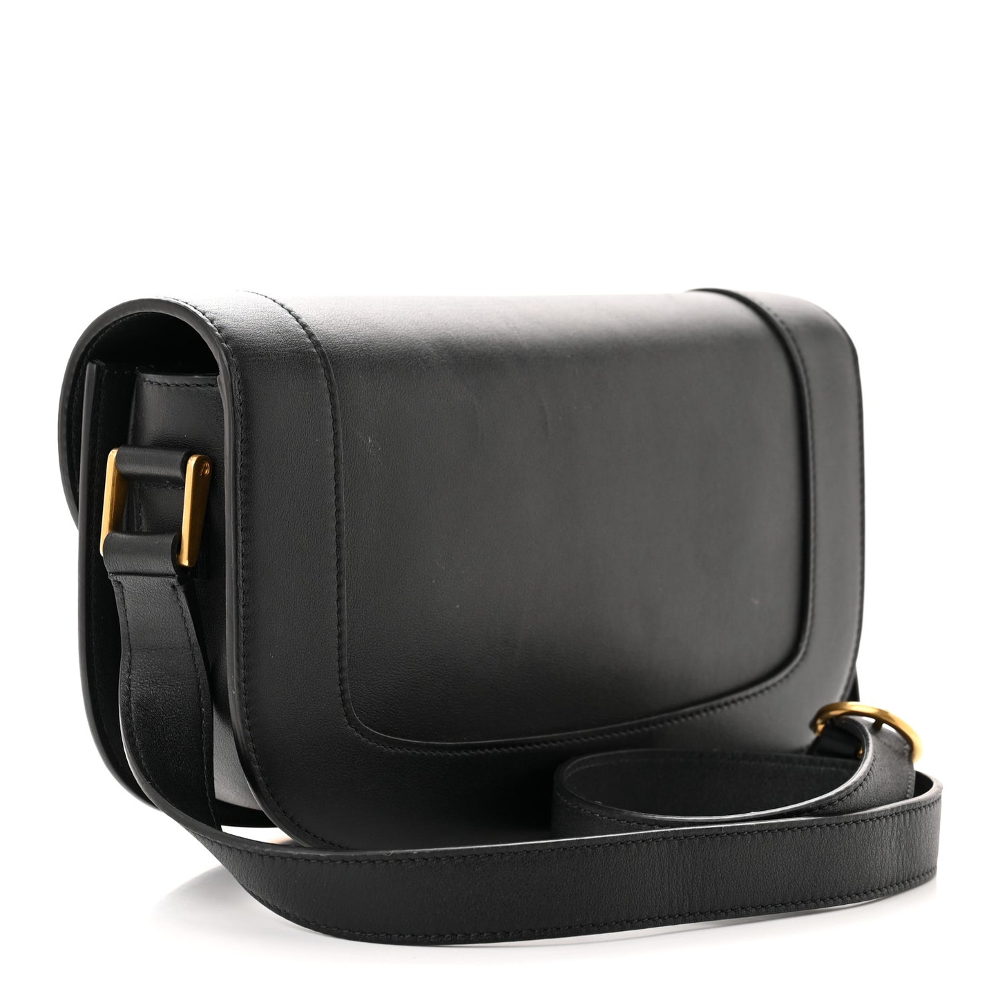 Smooth Calfskin Supervee Shoulder Bag Black