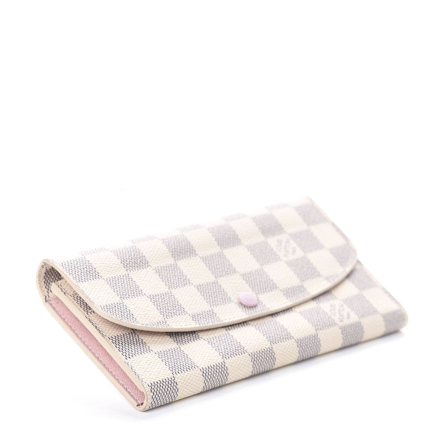 Louis Vuitton Damier Azur Emilie Wallet Rose Ballerine 4 of 6