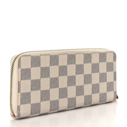 Louis Vuitton Damier Azur Clemence Wallet Rose Ballerine 3 of 6