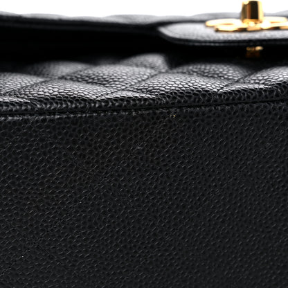 Chanel Caviar Quilted Jumbo Double Flap Black 14 of 14