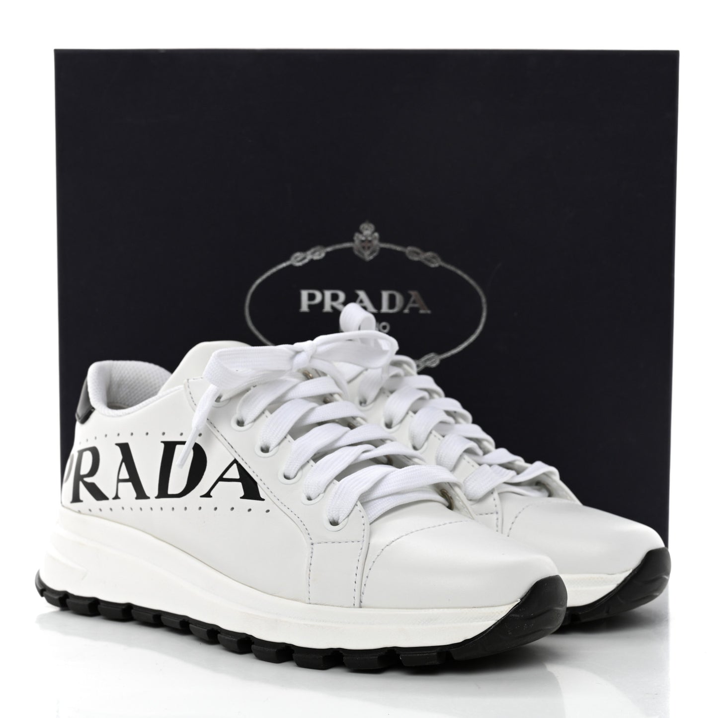 Nylon Gabardine Logo Sneakers 36 White
