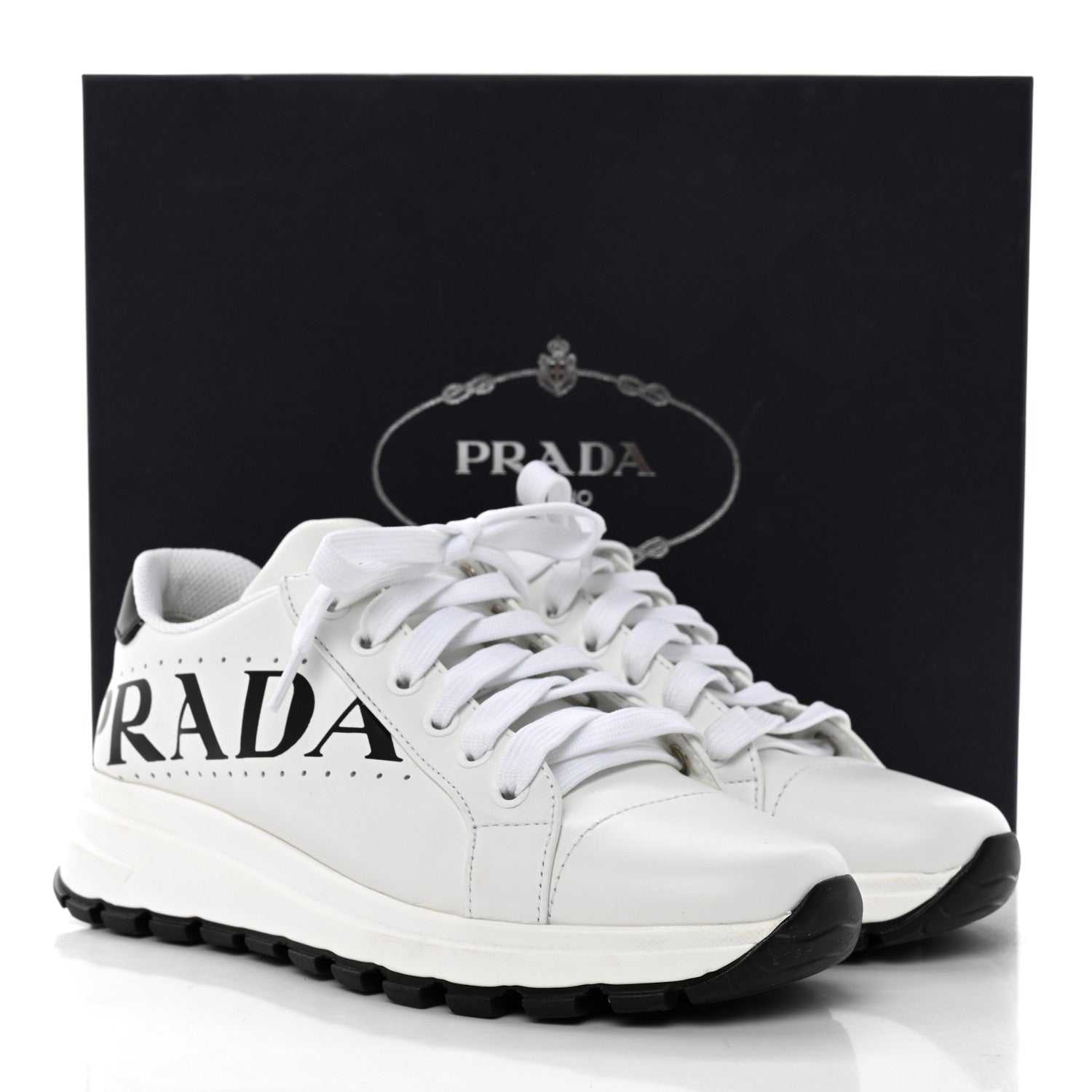 Prada Nylon Gabardine Logo Sneakers 36 White 9 of 9