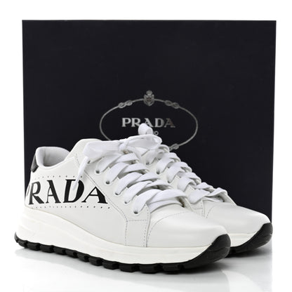 Prada Nylon Gabardine Logo Sneakers 36 White 9 of 9