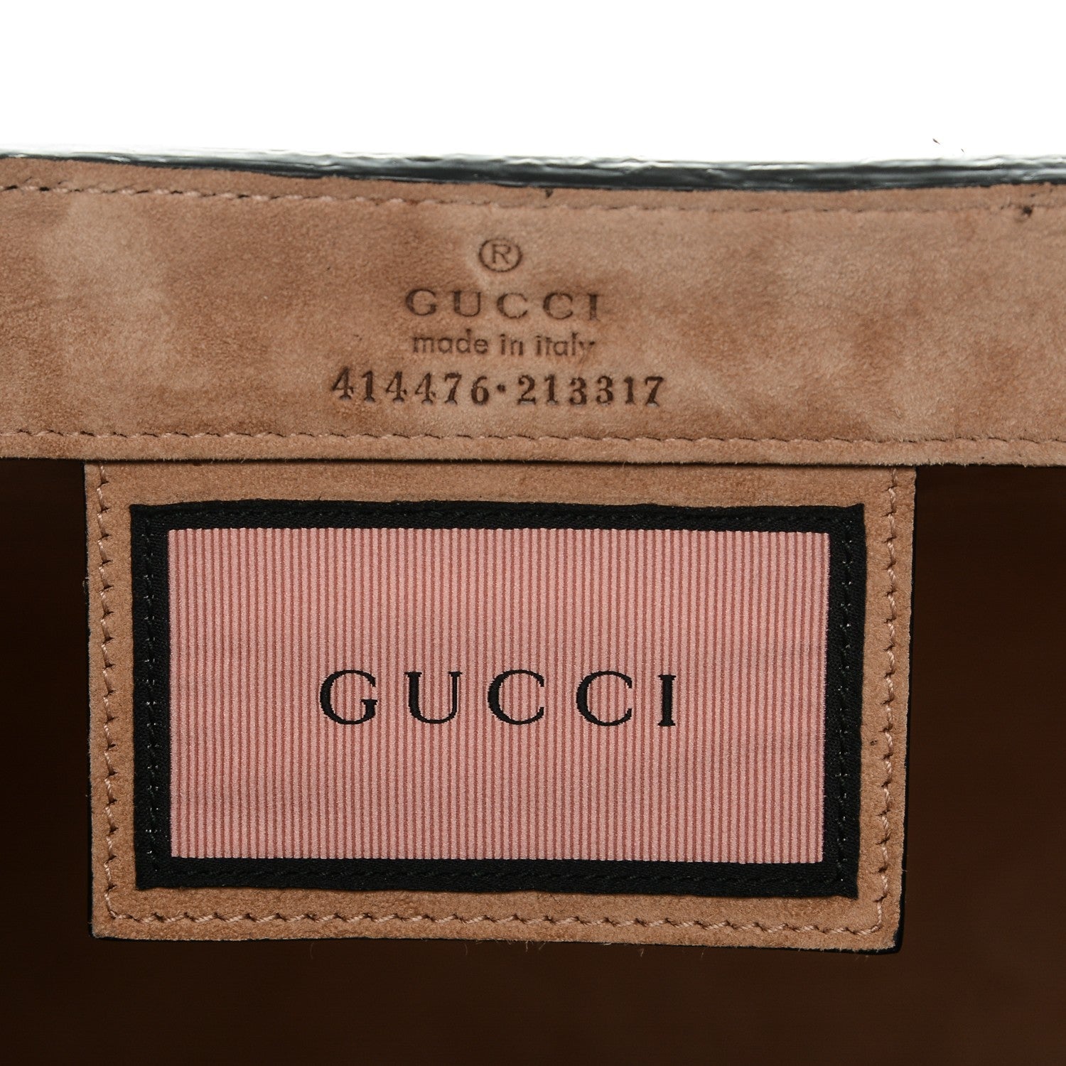 Gucci Calfskin GucciGhost Real Medium XL Tote Black Pink 6 of 6