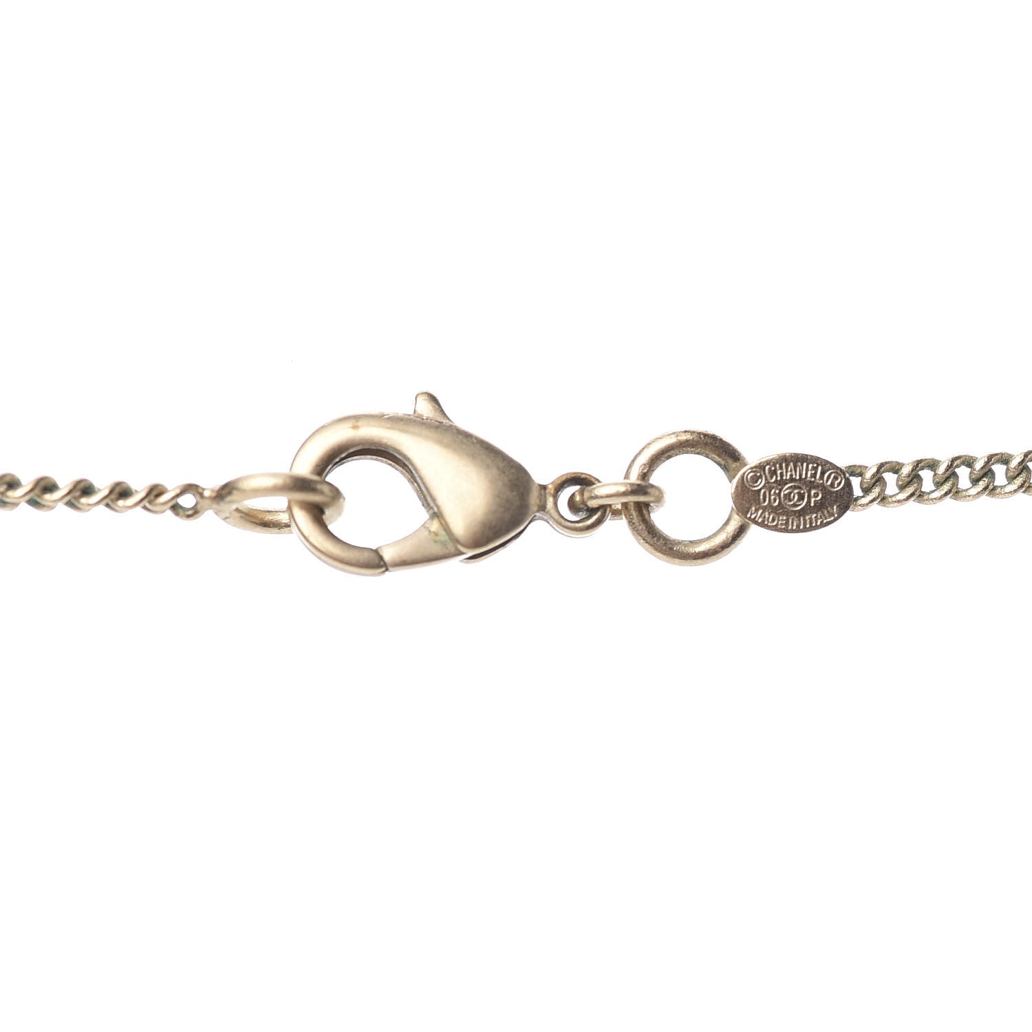 Chanel Enamel Heart No 5 CC Necklace Gold Black 4 of 5