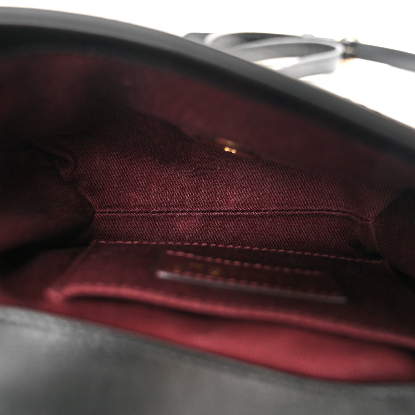 Calfskin Chevron Stitched Coco Waist Bag Black