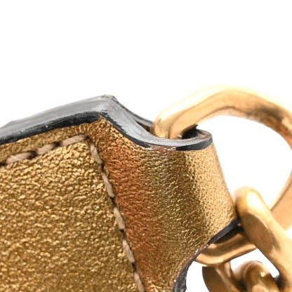 Saint Laurent Metallic Calfskin Y Quilted Small Loulou Monogram Chain Satchel Gold 11 of 12