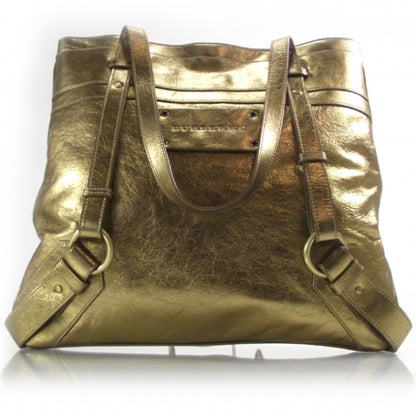 Burberry Leather Flat Portrait Tote Gold 1 of 11