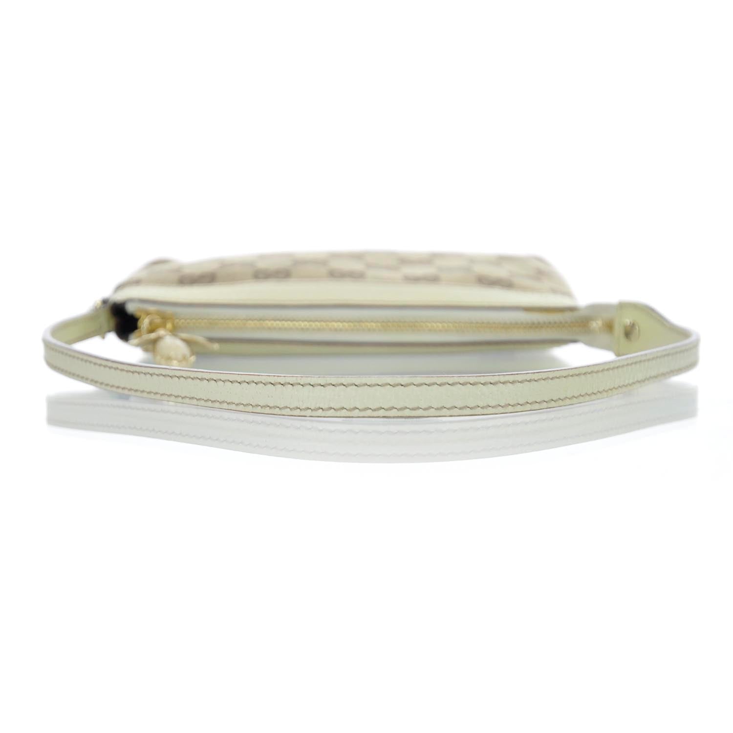 Gucci Monogram Bumble Bee Charm Pochette 4 of 11