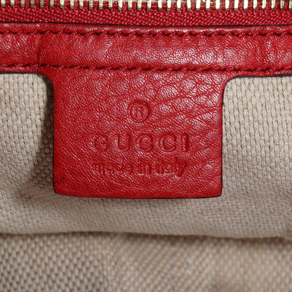 Gucci Pebbled Calfskin Large Soho Shoulder Bag Red 6 of 9