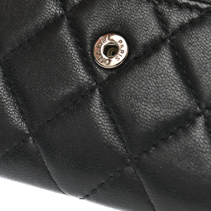 Chanel Lambskin Quilted Flap Card Holder Black 12 of 13