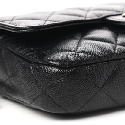 Chanel Caviar Quilted Flap Phone Holder With Chain Black 10 of 11