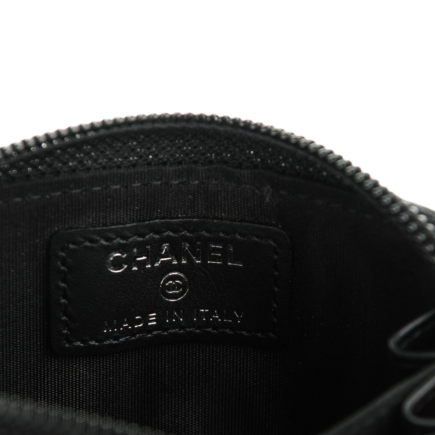 Chanel Patent Quilted Boy Zip Around Coin Purse Wallet Black 6 of 7