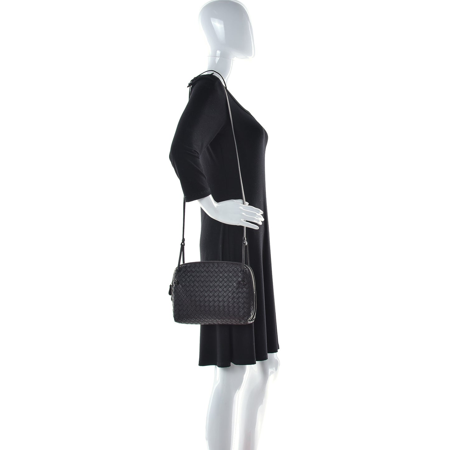 Nappa Intrecciato Nodini Bag Ebano