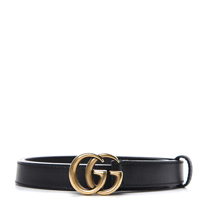 Gucci Calfskin Double G 20mm Belt 70 28 Black 1 of 6