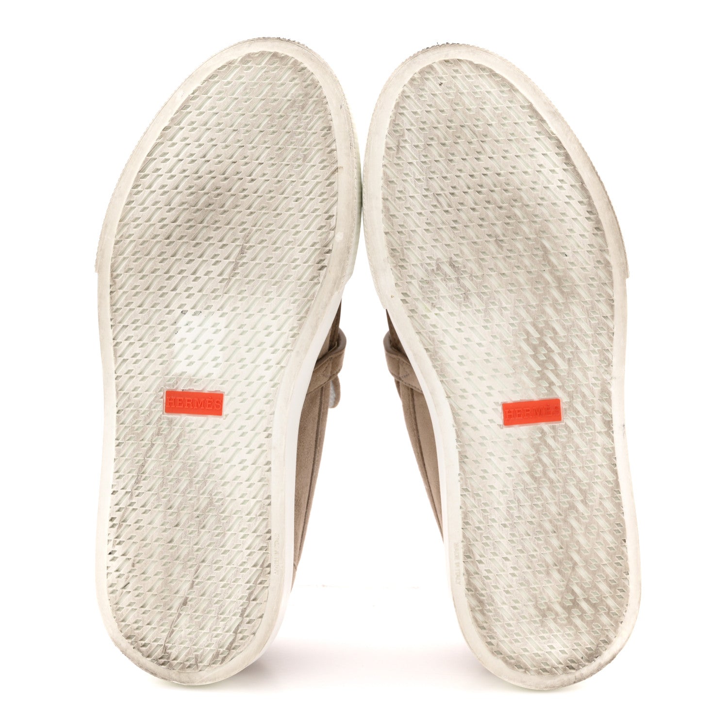 Hermes Suede Goatskin Game Slip On Sneakers 38.5 Etoupe 1842789