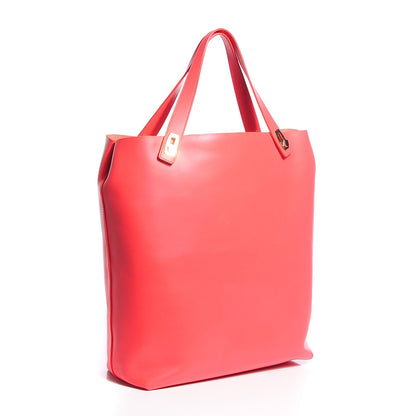 Balenciaga Calfskin Pocket Tote M Coral Black 3 of 7
